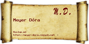 Meyer Dóra névjegykártya